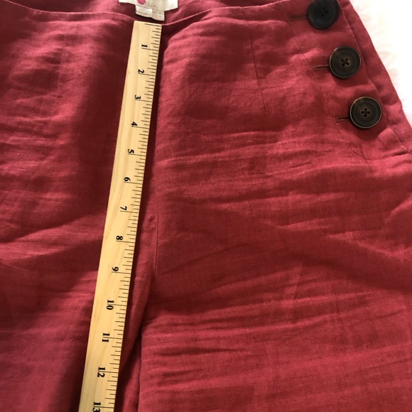 Boden linen Elegant Red Wide-Leg Pants Long EUC 2009 - Picture 7 of 10